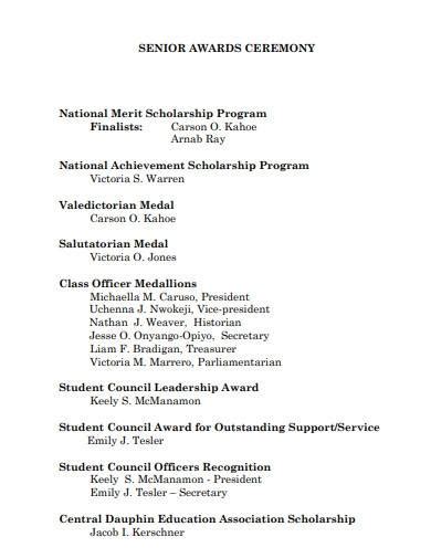 Awards Program .